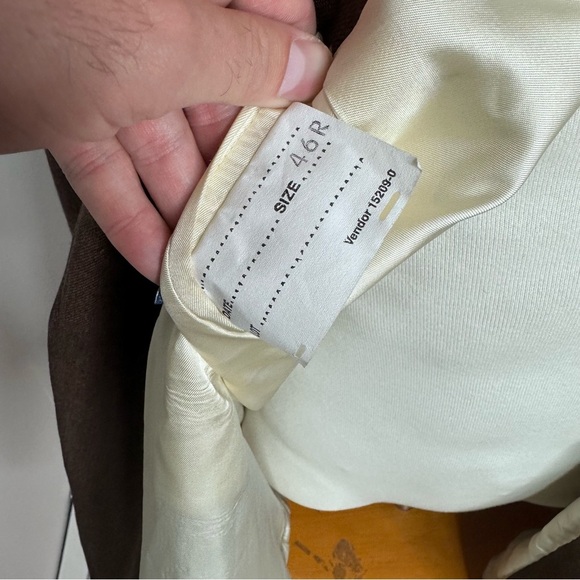 Vintage Stafford Brown Gold Button Hopsack Blazer - Picture 11 of 12